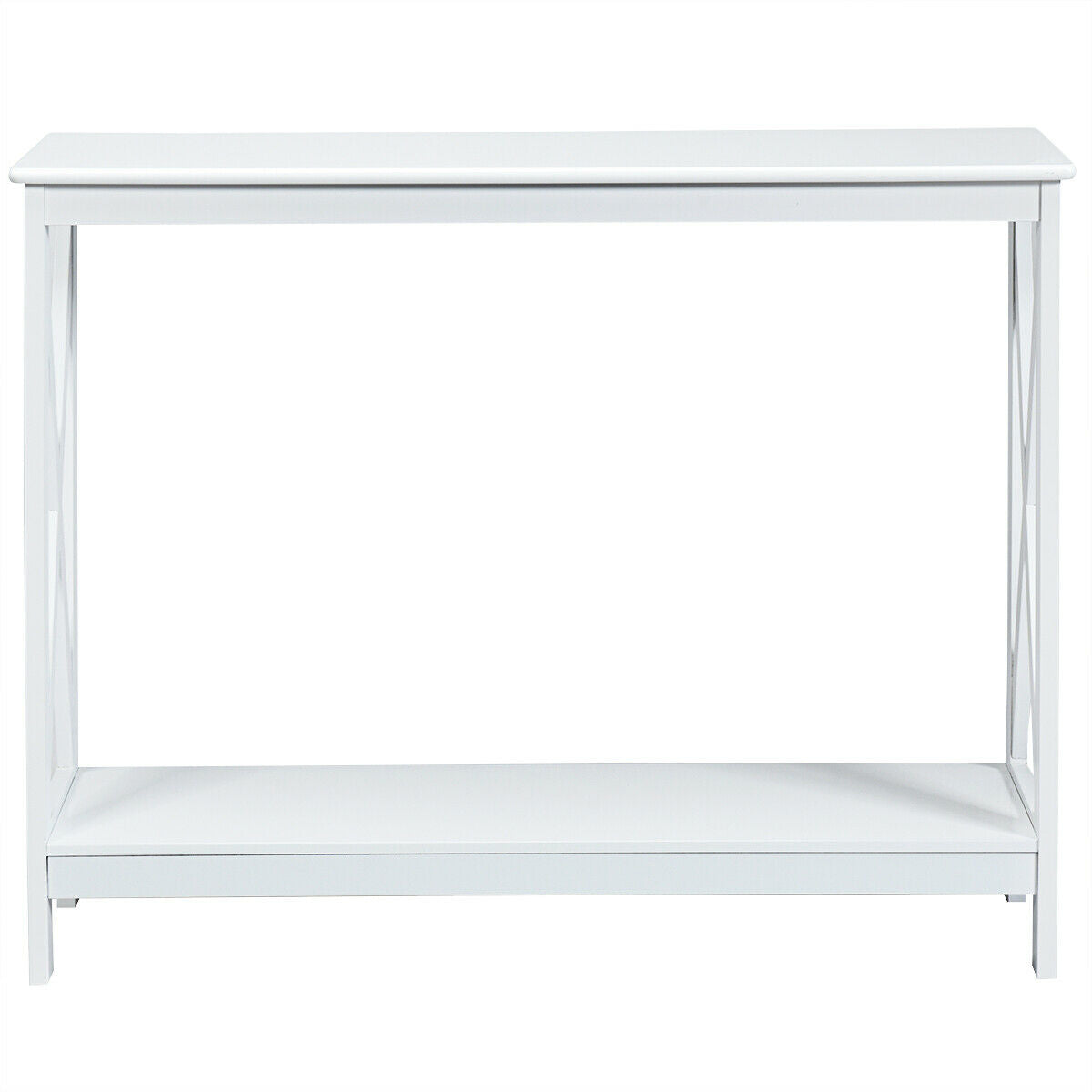 2 Tier Wooden Console Table-Black