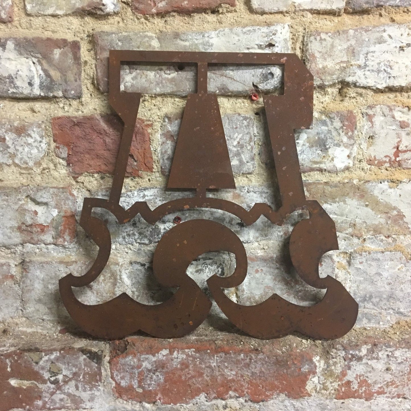 12" Rusty Carnival Metal Alphabet Letters A–Z & 0–9