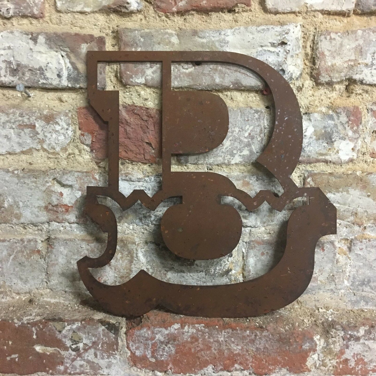 12" Rusty Carnival Metal Alphabet Letters A–Z & 0–9