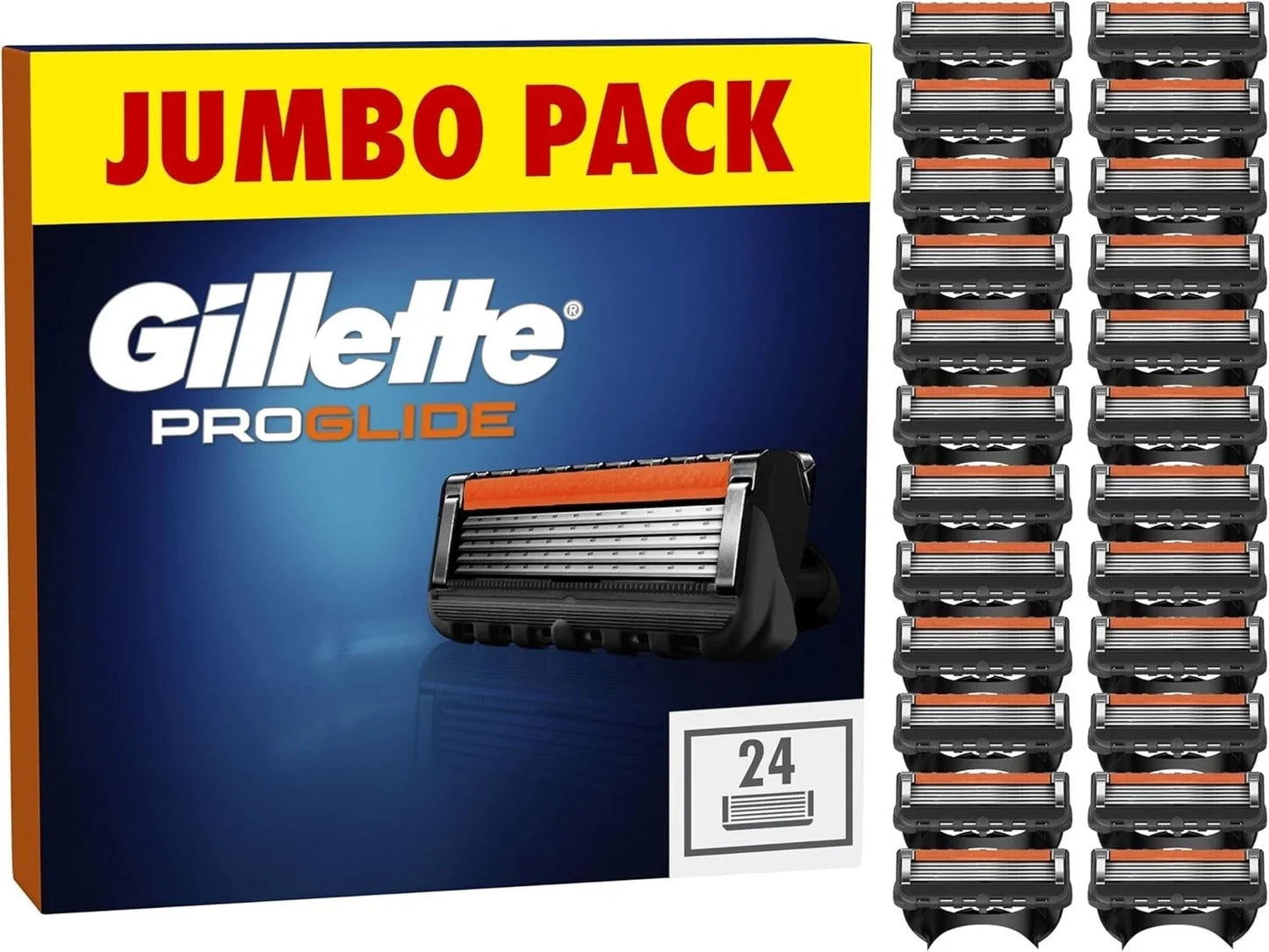Gillette ProGlide Razor Blades Refill, 24 Pack, New but open, damaged box