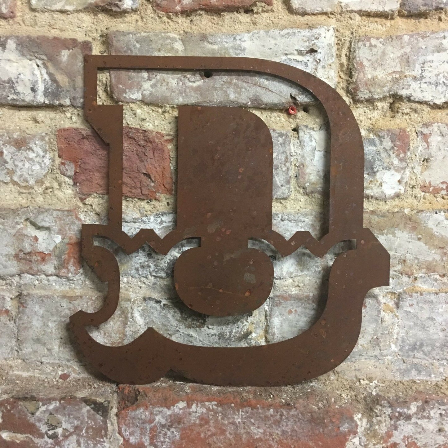 12" Rusty Carnival Metal Alphabet Letters A–Z & 0–9