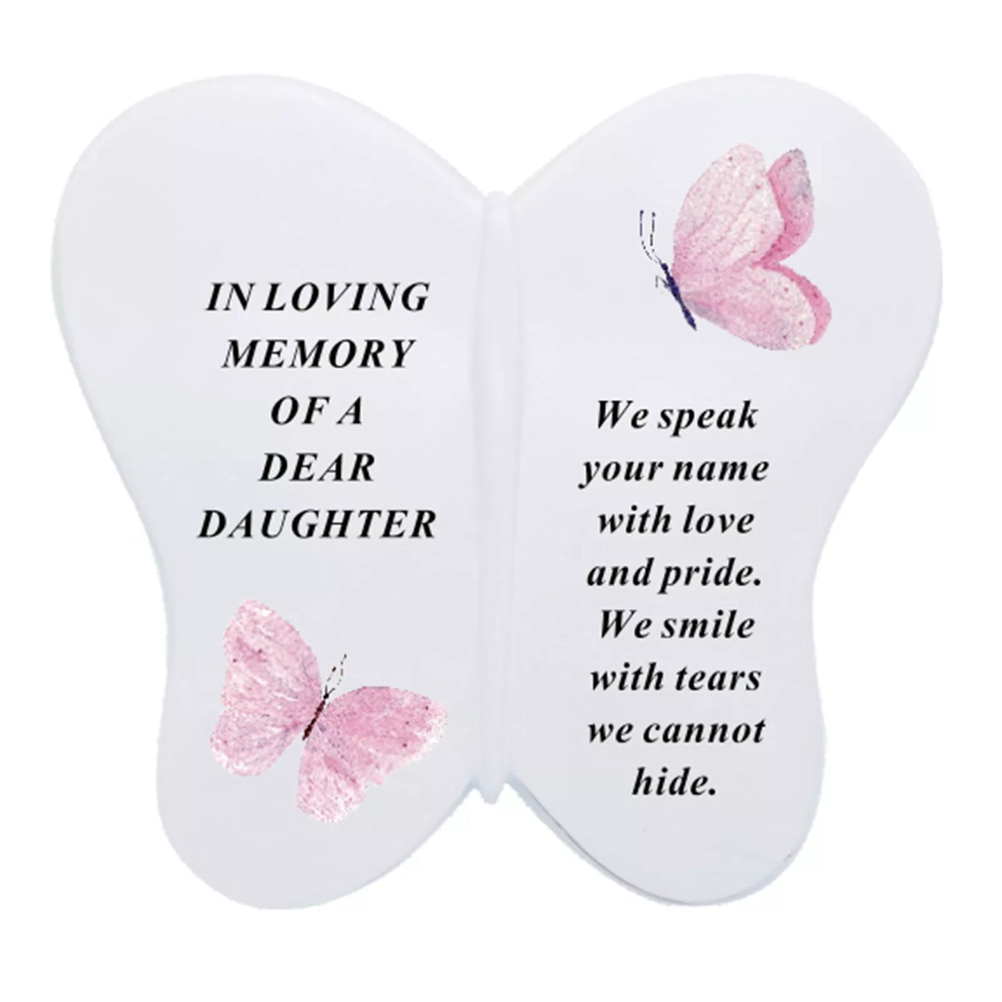 Memorial Butterfly Graveside Crem Remembrance Plaque Garden Tribute Grave Stone  daughter