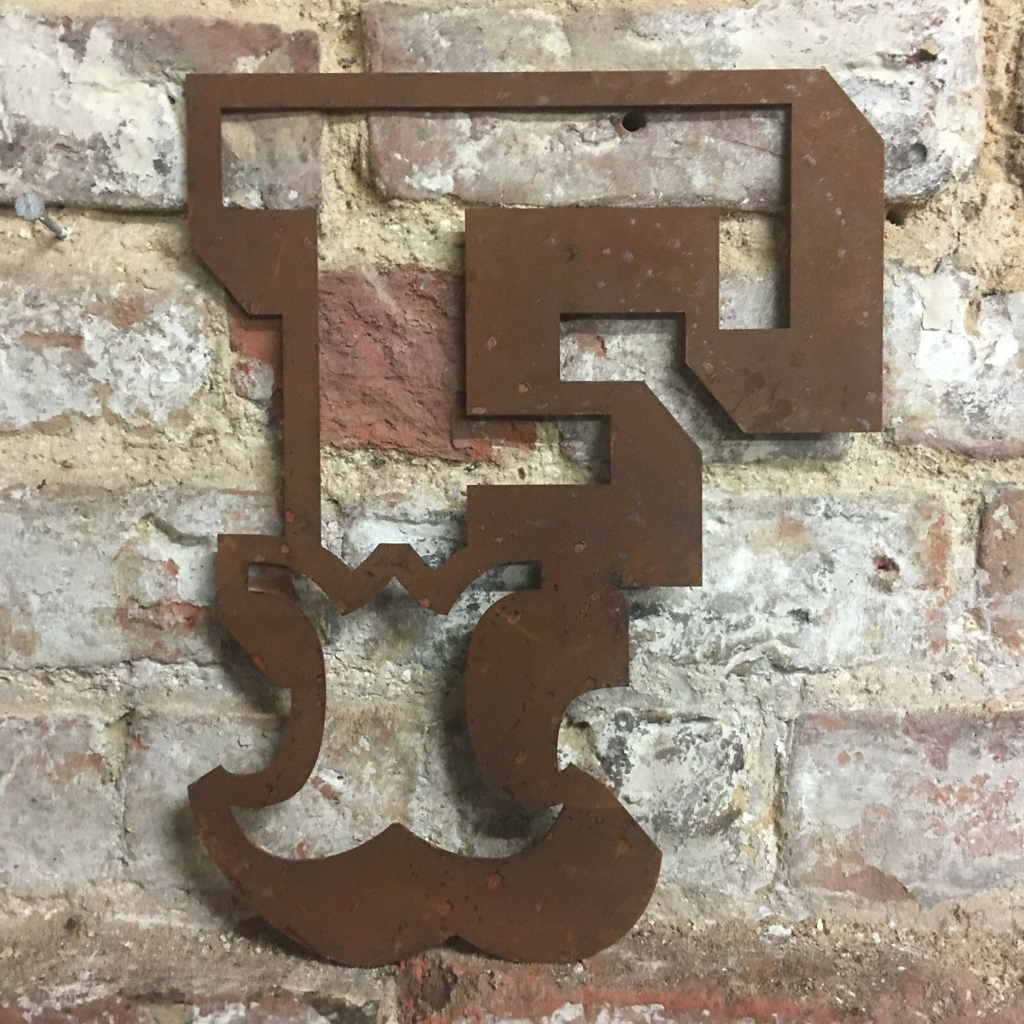 12" Rusty Carnival Metal Alphabet Letters A–Z & 0–9