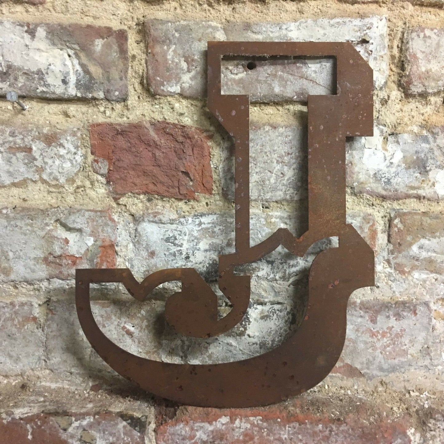 12" Rusty Carnival Metal Alphabet Letters A–Z & 0–9