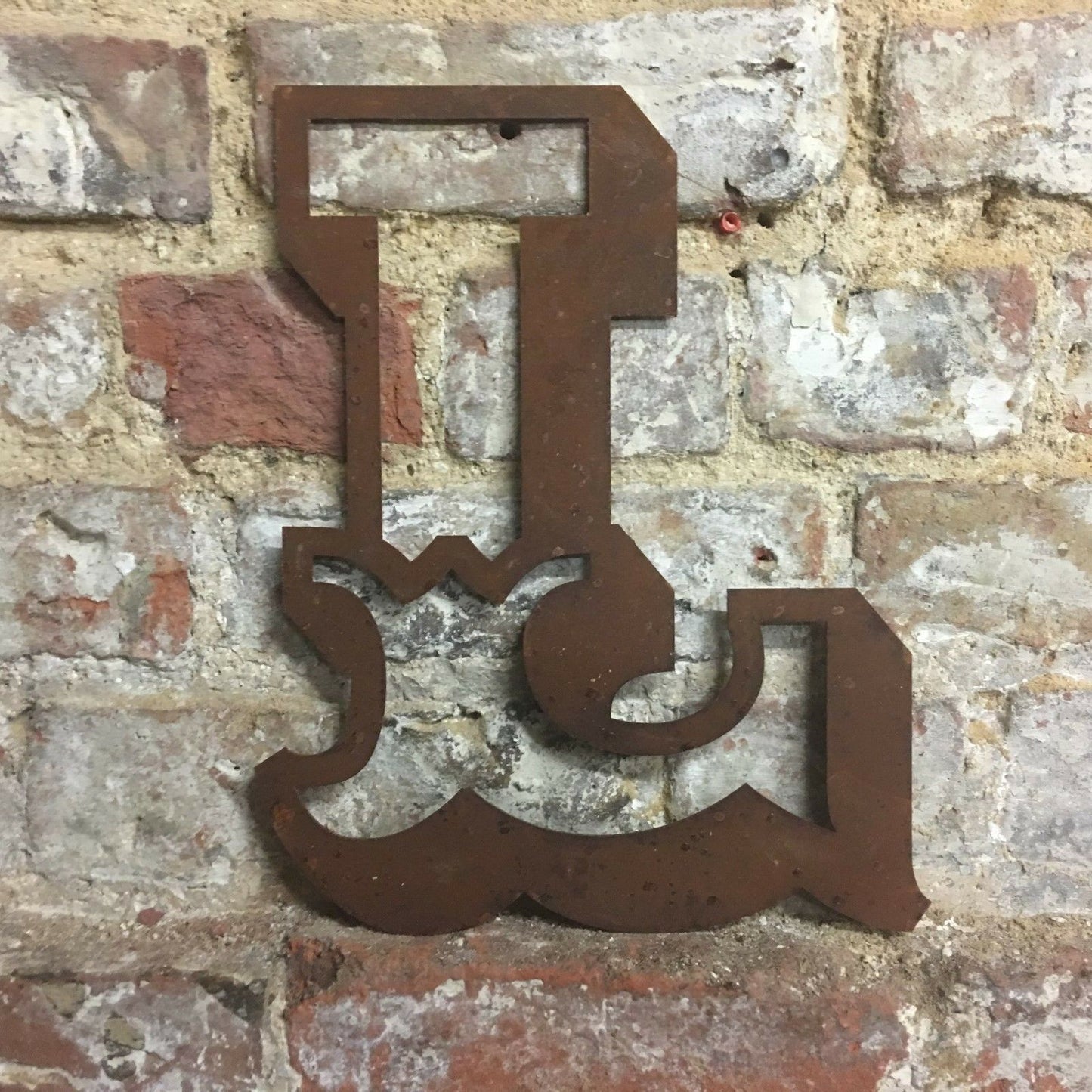 12" Rusty Carnival Metal Alphabet Letters A–Z & 0–9