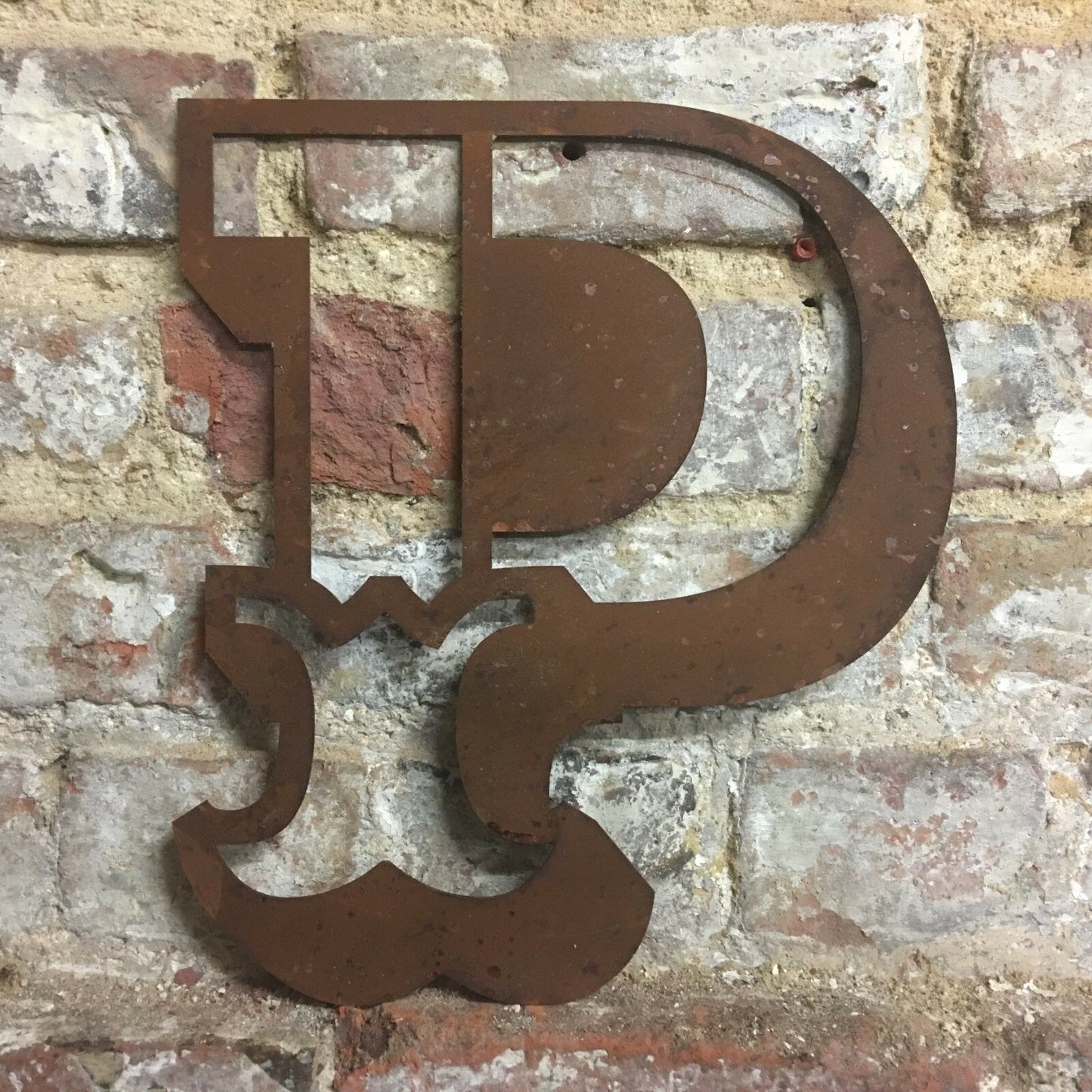 12" Rusty Carnival Metal Alphabet Letters A–Z & 0–9