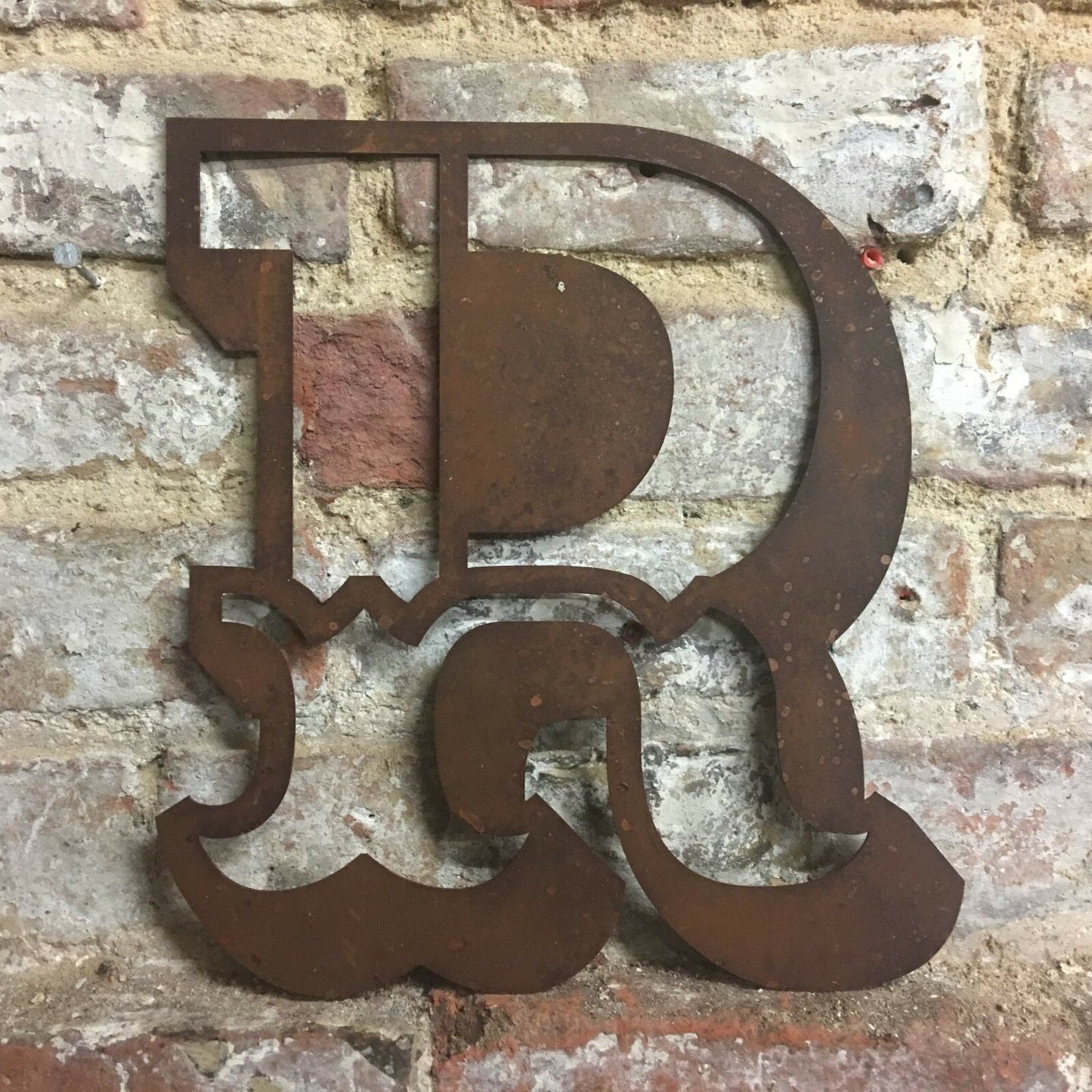 12" Rusty Carnival Metal Alphabet Letters A–Z & 0–9