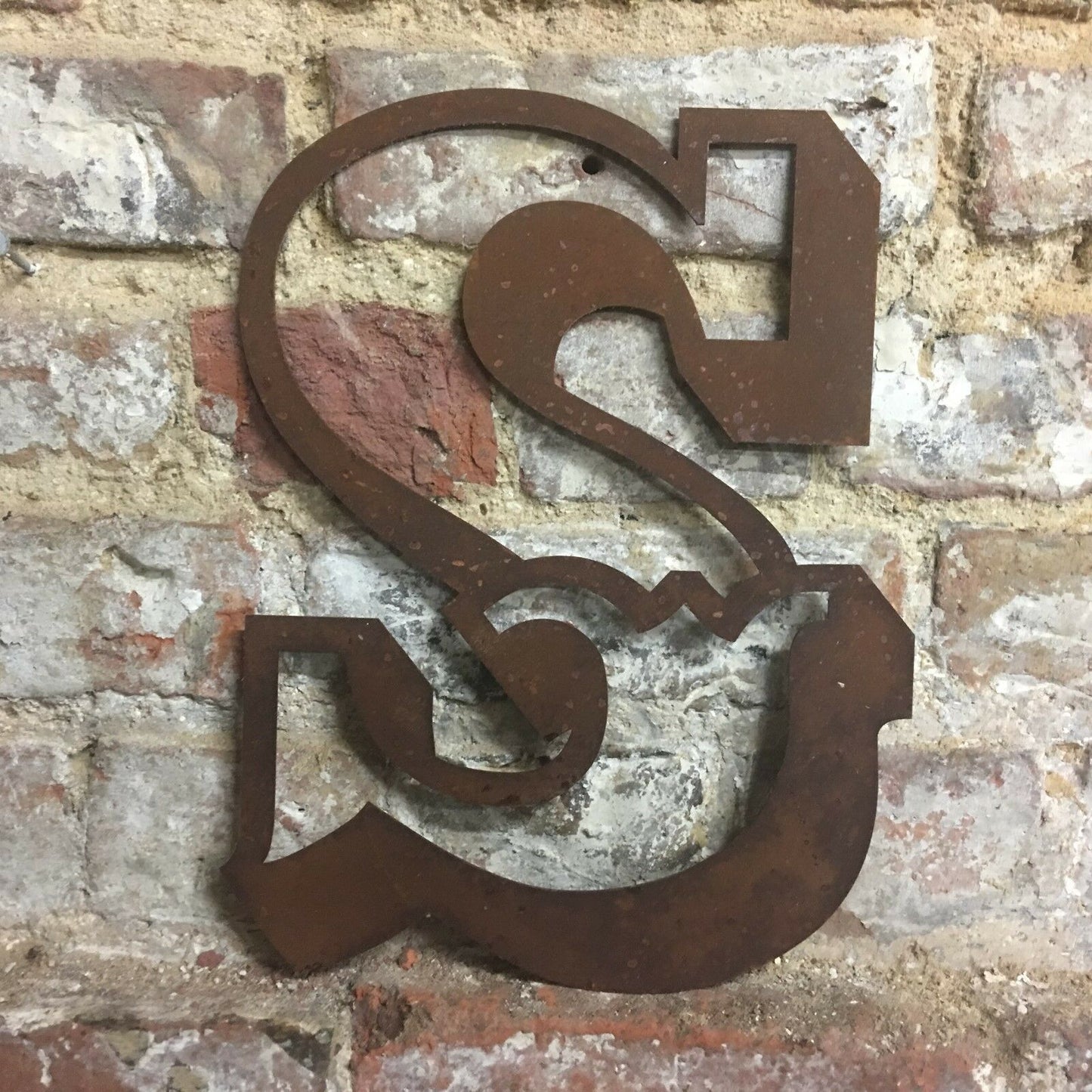 12" Rusty Carnival Metal Alphabet Letters A–Z & 0–9