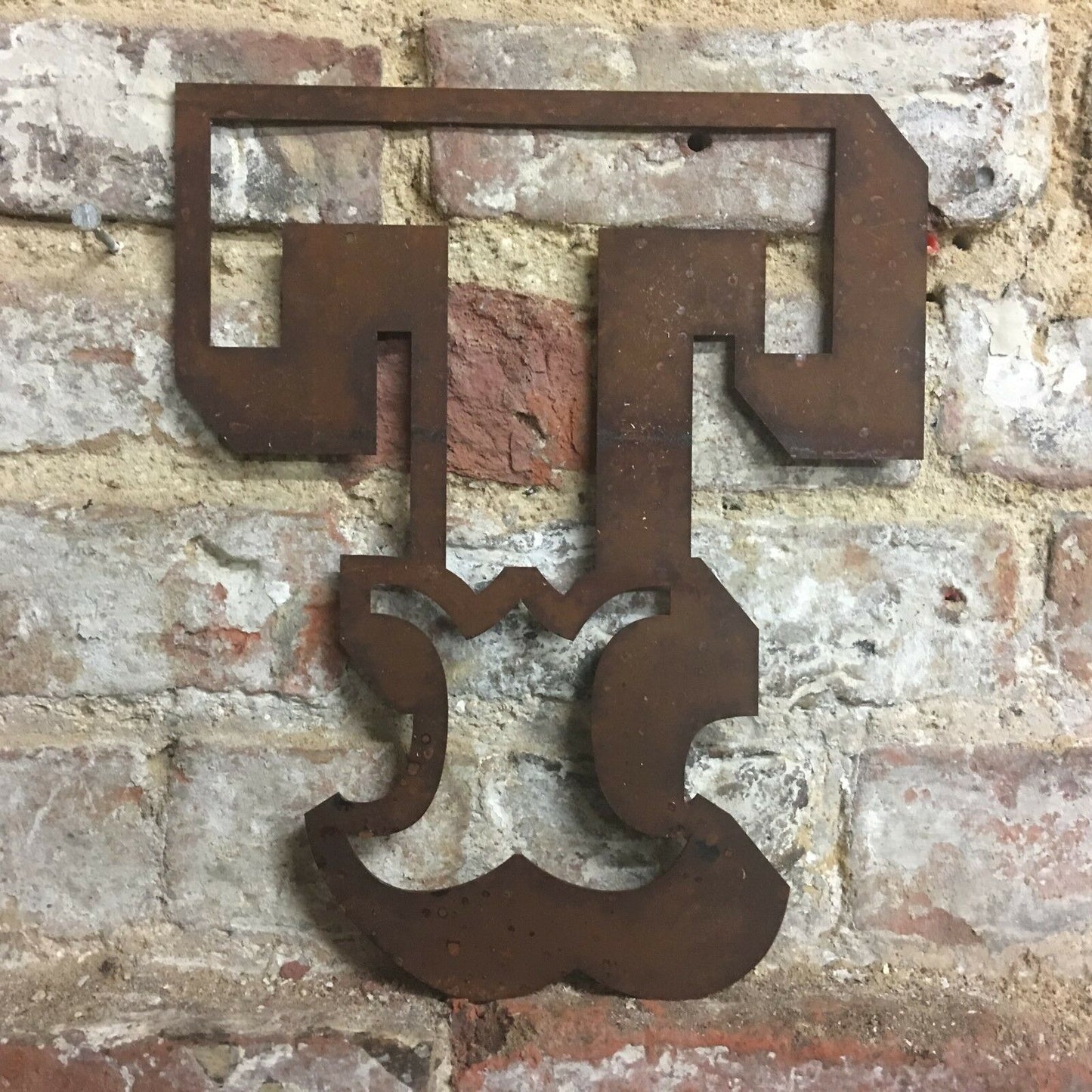 12" Rusty Carnival Metal Alphabet Letters A–Z & 0–9
