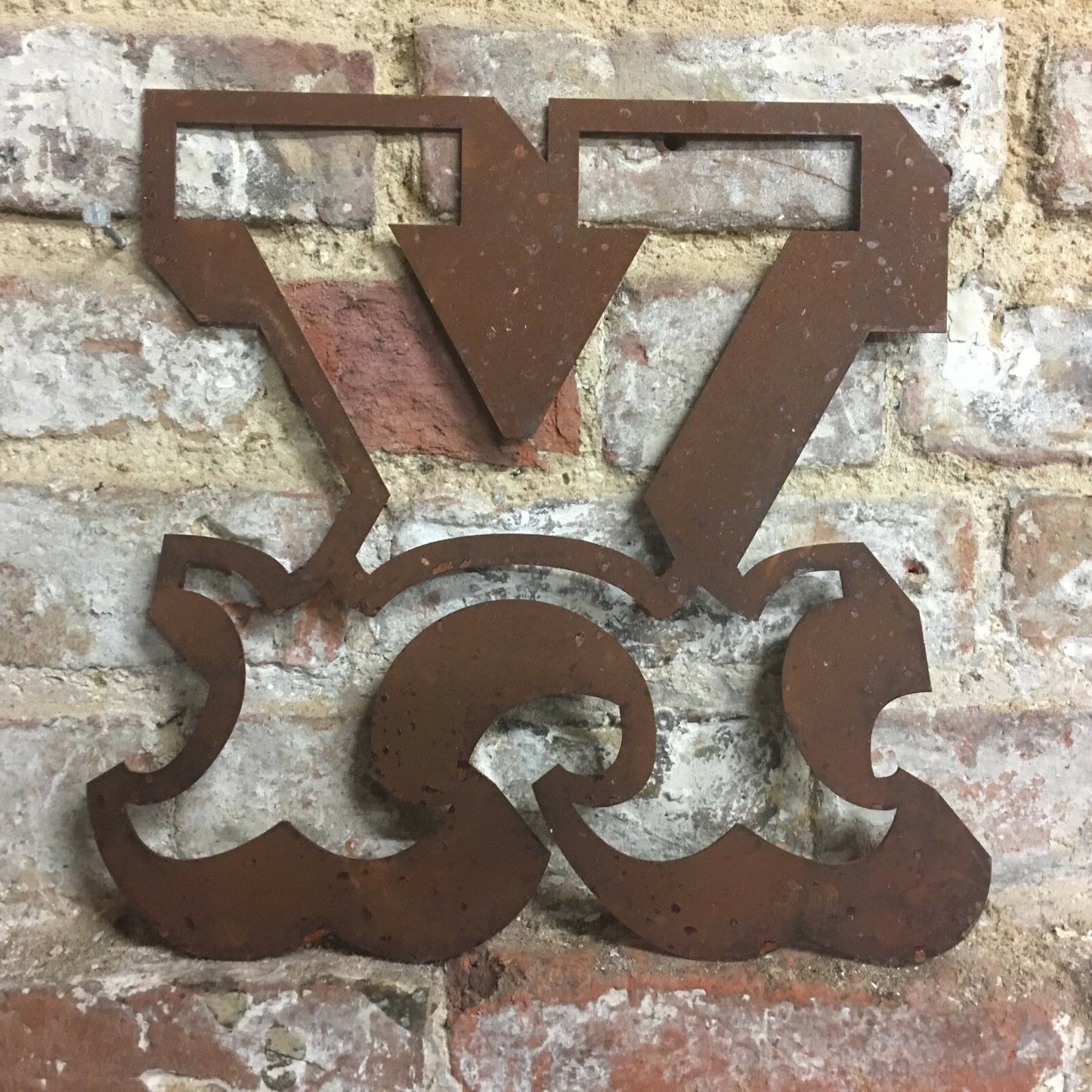 12" Rusty Carnival Metal Alphabet Letters A–Z & 0–9