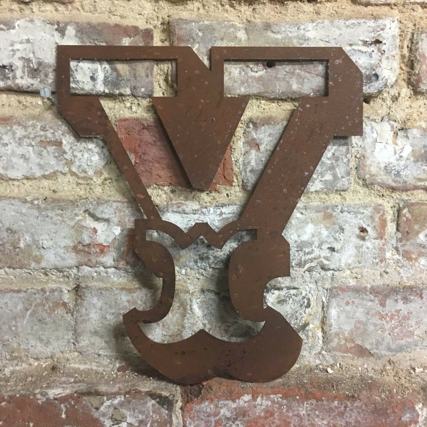12" Rusty Carnival Metal Alphabet Letters A–Z & 0–9
