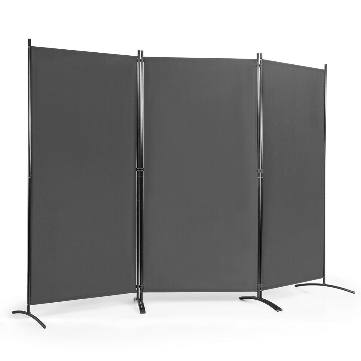 3 Panel Folding Room Divider-Beige