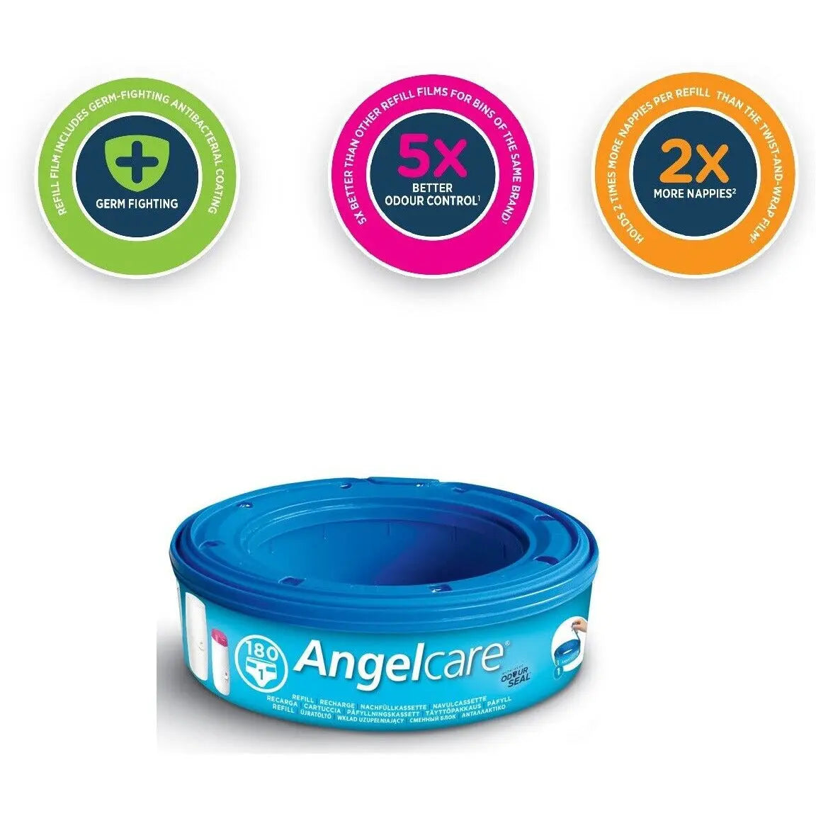Angelcare Baby Nappy Change Disposal System Refill Cassette
