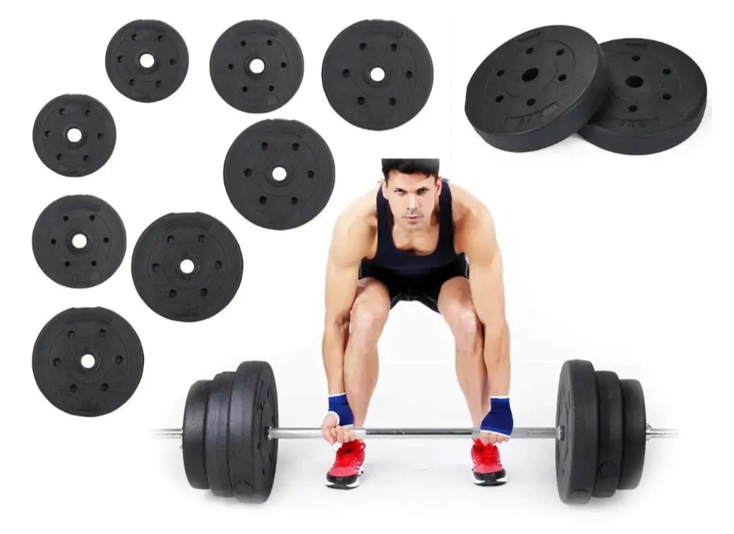 Weight Plates Set 5KG 10KG 20KG Barbell Dumbbell Lifting Training Gym 1''