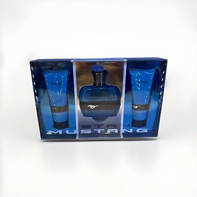 Mustang Blue Gift Set 100ml EDT + 100ml Aftershave Balm + 100ml Hair & Body Wash
