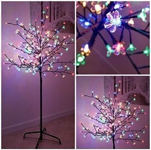 Multicoloured LED Indoor Twig Tree 150cm