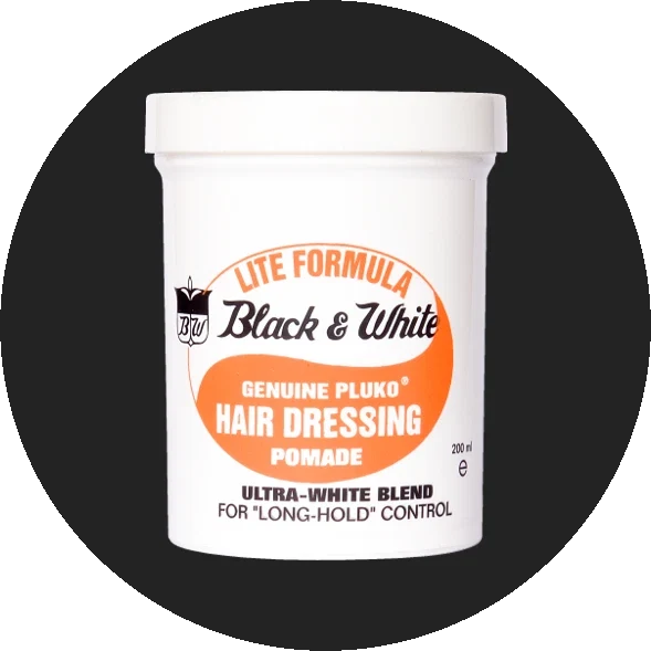 Black and White Hair Wax Light Formula Genuine Hair Dressing Pomade for Flexible Hold 200ml/6.76 oz