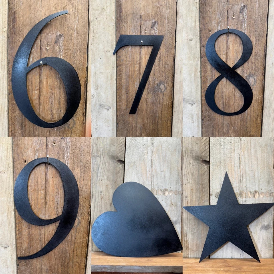 Vintage Black Metal Alphabet Letters – 5” or 12” Decorative Lettering A–Z