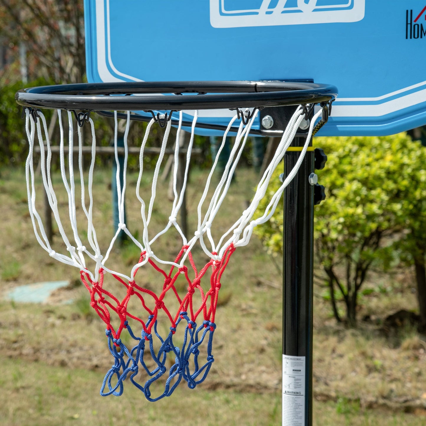 HOMCOM Adjustable Basketball Hoop Stand w/ Wheels and Weight Base