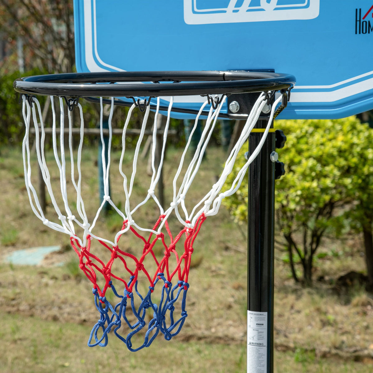HOMCOM Adjustable Basketball Hoop Stand w/ Wheels and Weight Base