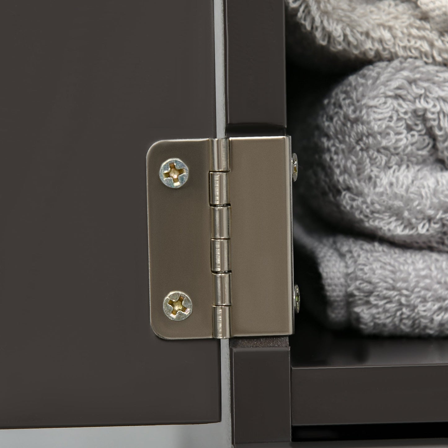 HOMCOM Tall Bathroom Storage Cabinet with Shelf and Drawers, Brown