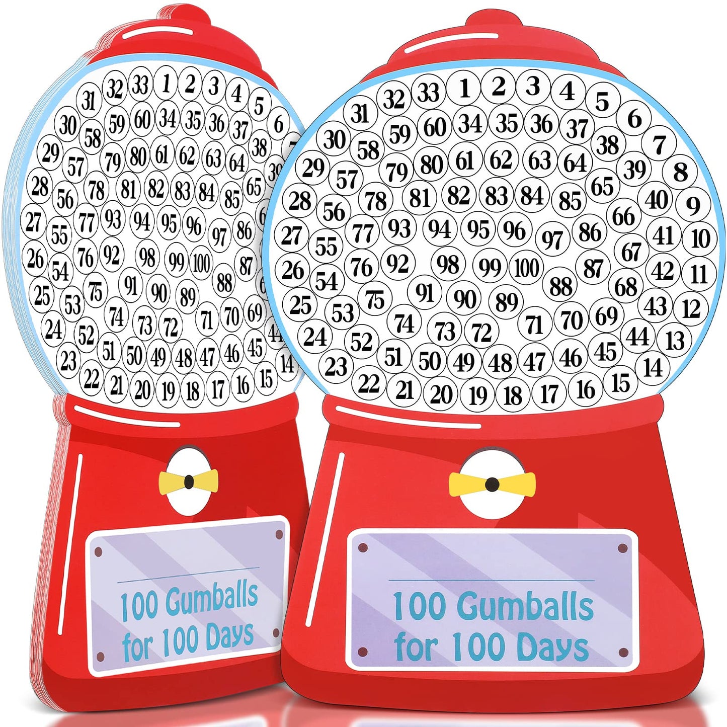 Sabary 24 Pcs 100th Day Gumball Machine Craft Kit — Teacher Favor & Classroom Activity