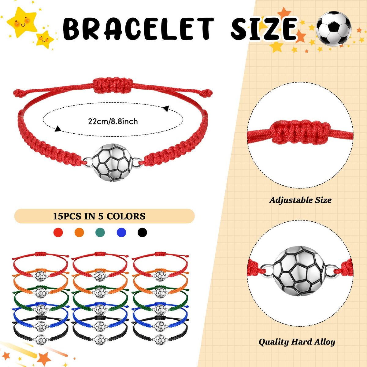 Sabary 30 Pcs Soccer Party Favors Set – Pens & Adjustable Bracelets for Kids & Teens (Multicolor)