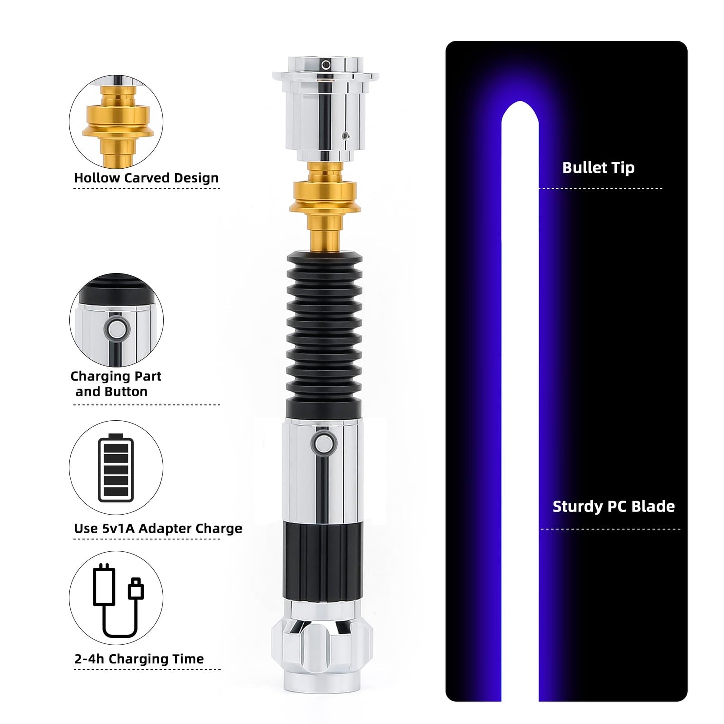 Saberforms Lightsaber Dueling Set — 16 Sounds, 12 RGB Colors, Motion Control, Metal Hilt