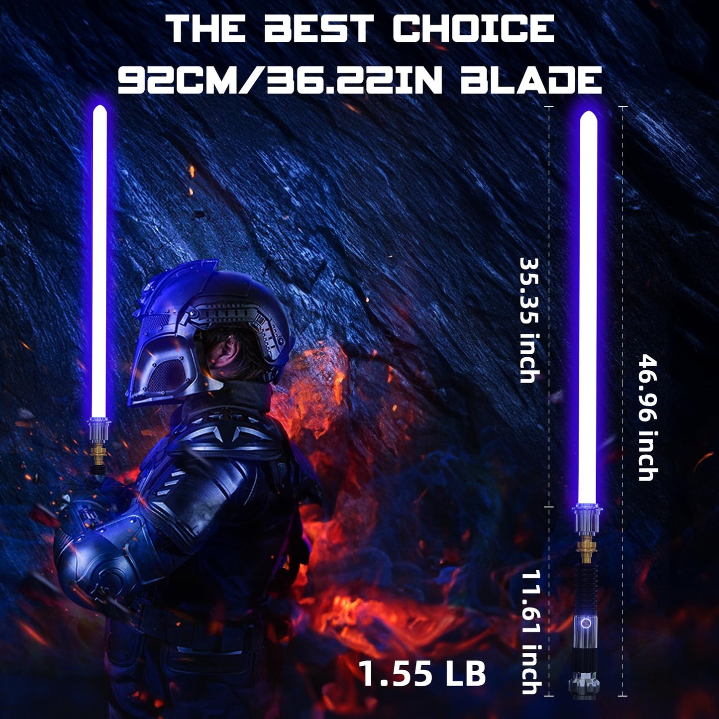 Saberforms Lightsaber Dueling Set — 16 Sounds, 12 RGB Colors, Motion Control, Metal Hilt