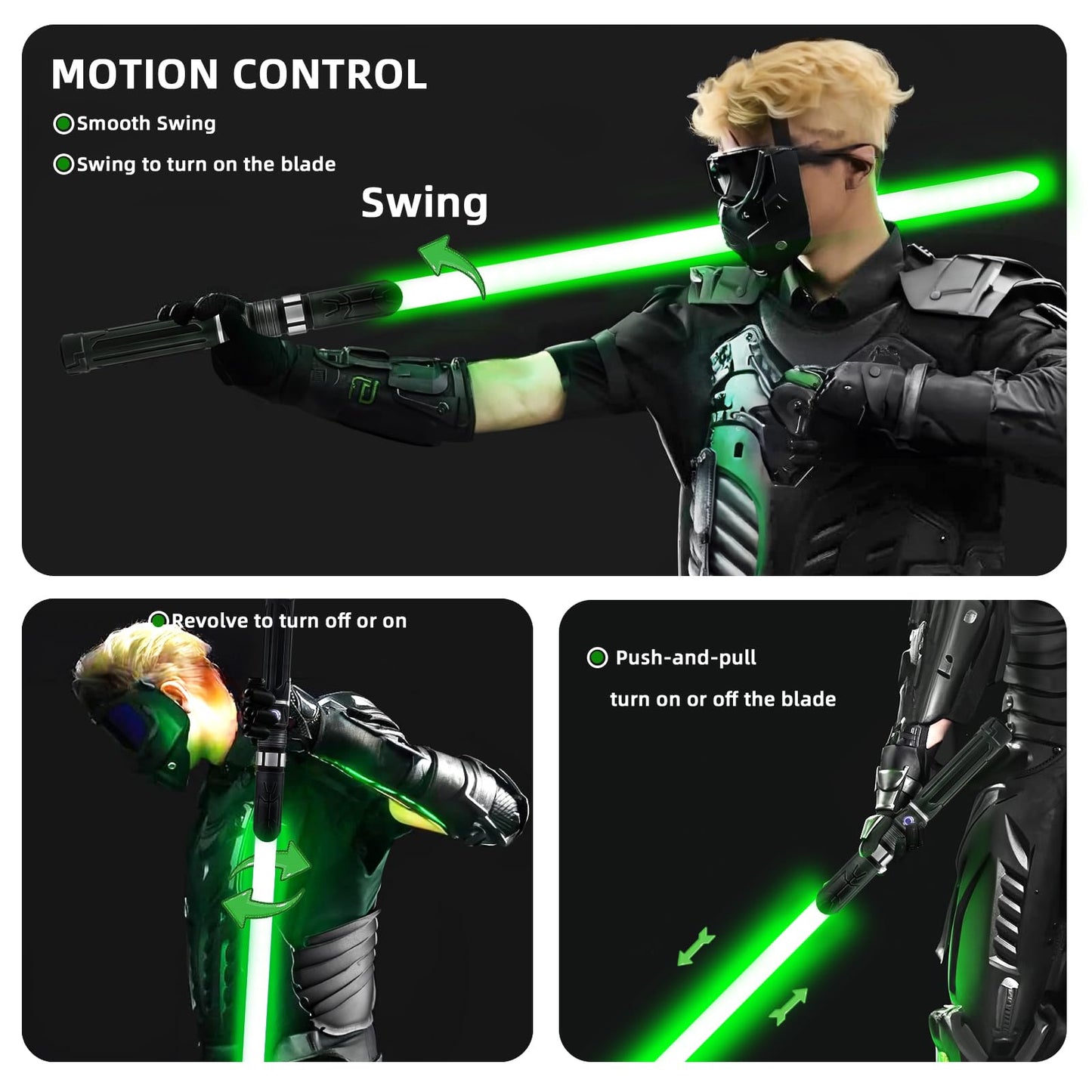 Saberforms Lightsaber Dueling Set – 12 RGB Colors, 16 Sound Fonts, Motion Control