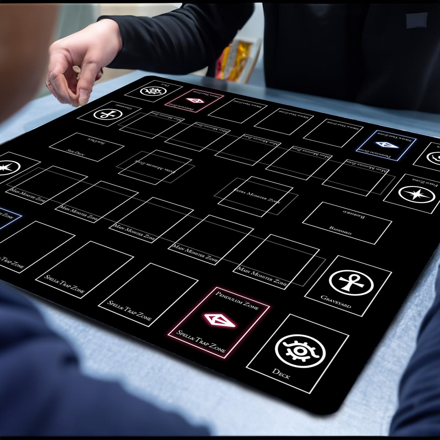 sabermaster Card Rubber Mat - 60x60 cm | 2-Player Square Gaming Mat
