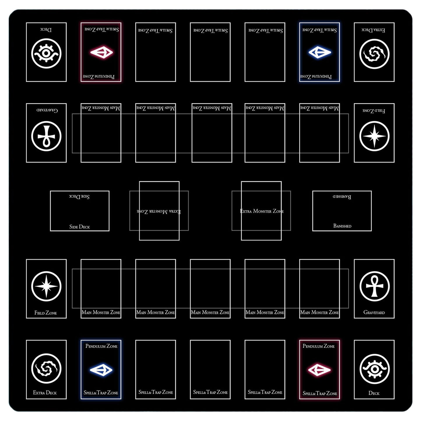 sabermaster Card Rubber Mat - 60x60 cm | 2-Player Square Gaming Mat