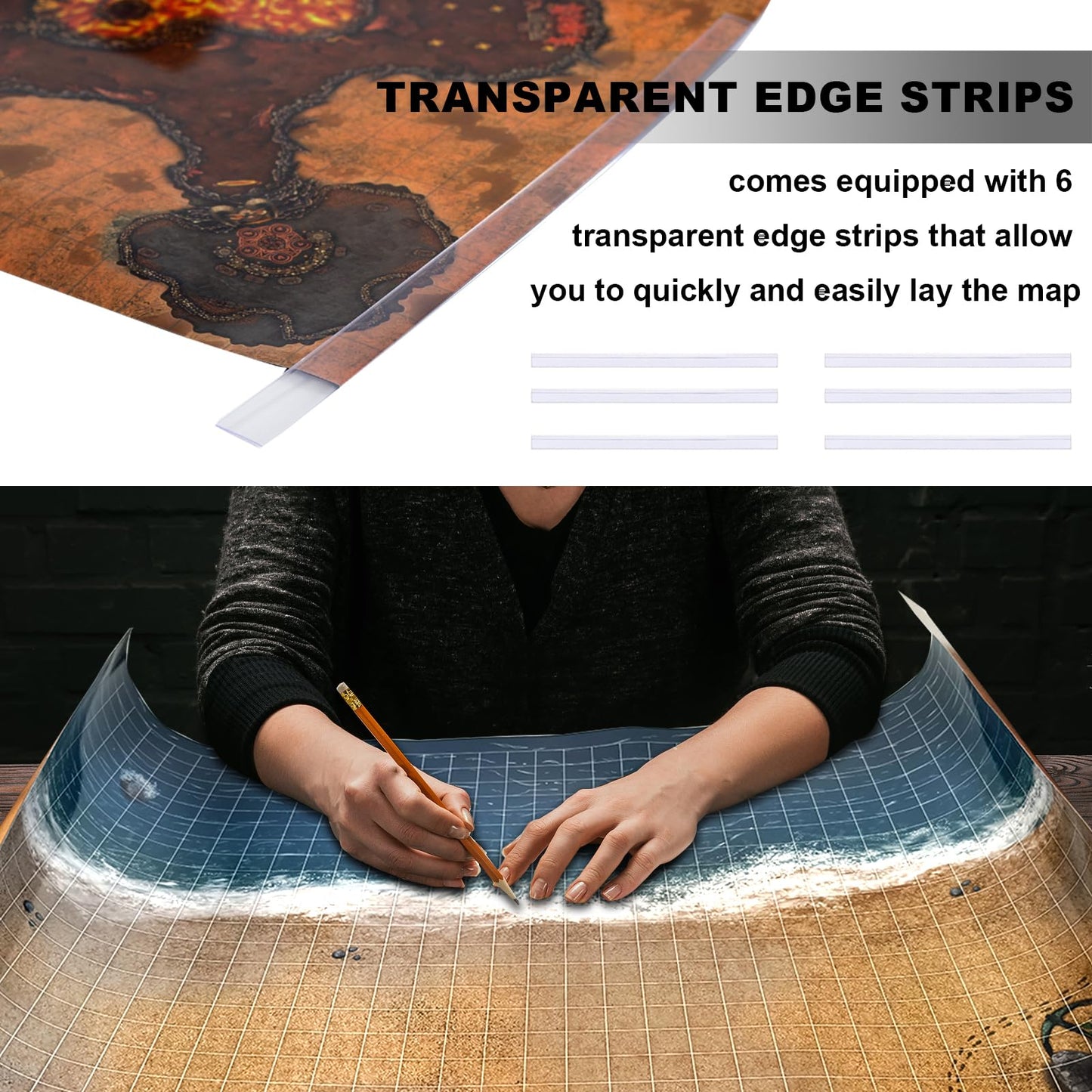 Sabermaster DND Map 32 Terrain Battle Mats – 24x36, 17x17, 13x17 Double-Sided Grids