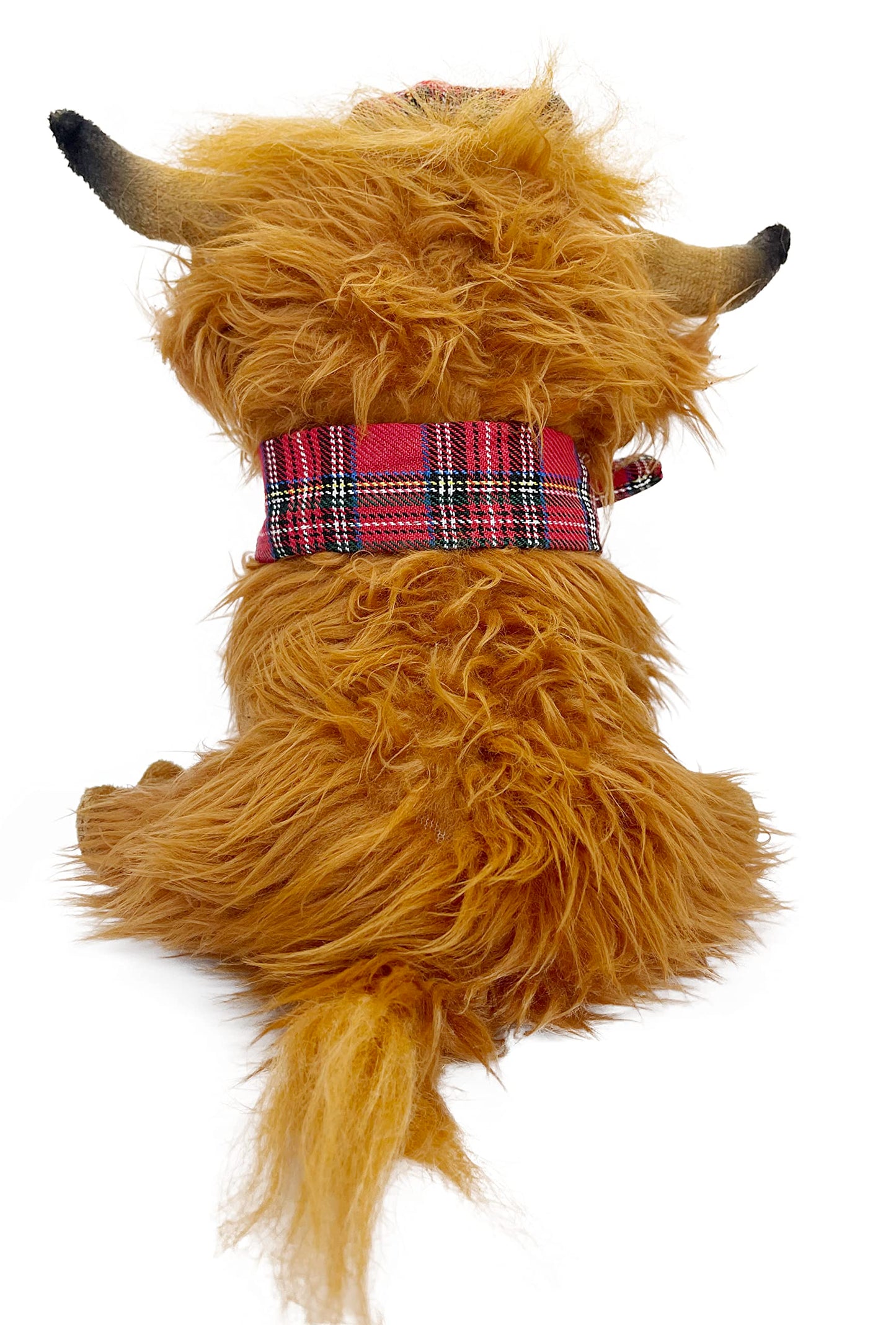 Wilbur Highland Cow Plush Toy – 10-Inch Brown Plushie with Tartan Hat & Scarf | SaBrissi