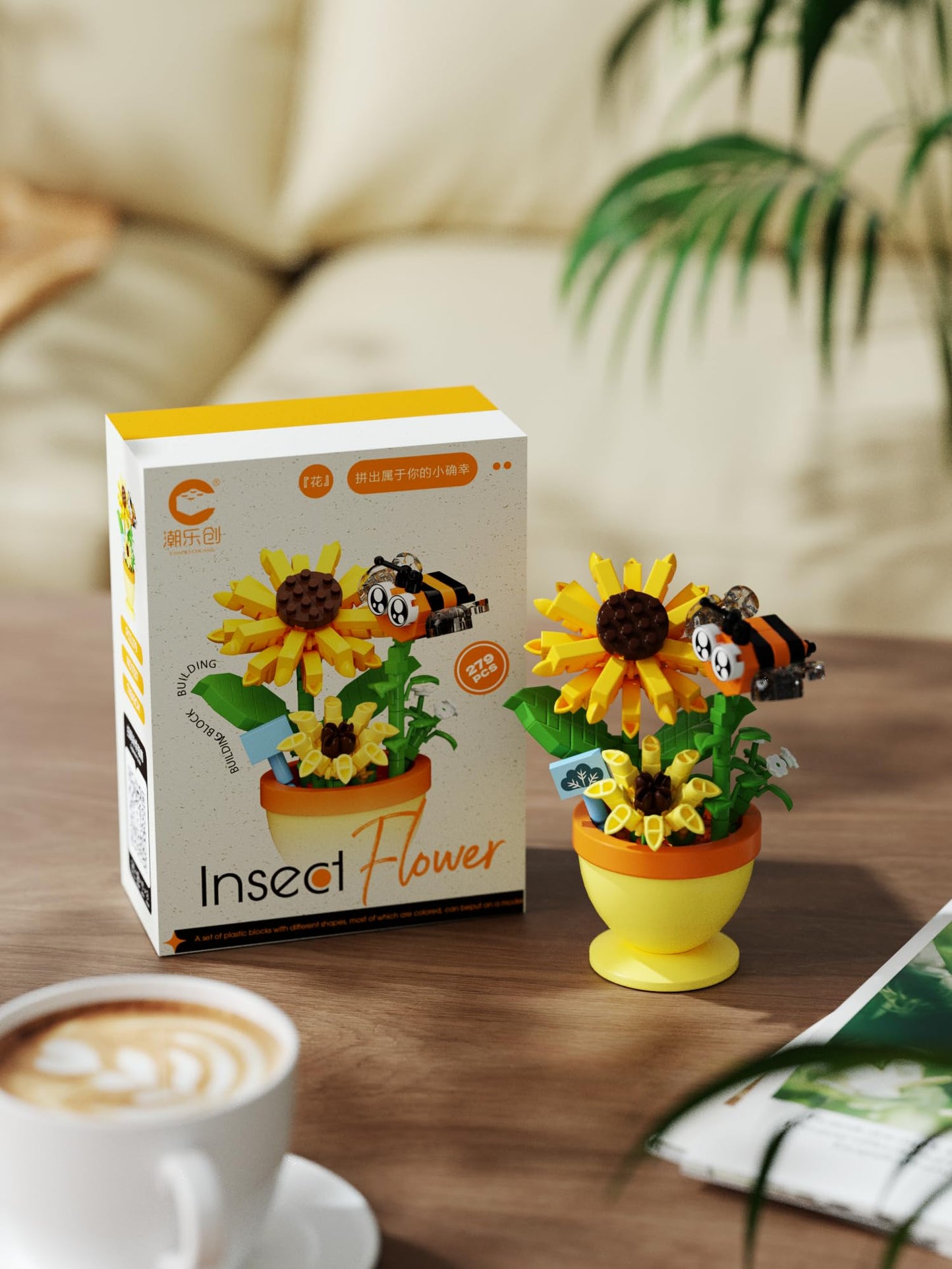 Sacblirr Mini Flower Bonsai: DIY Potted Plant Kit with Cute Insects