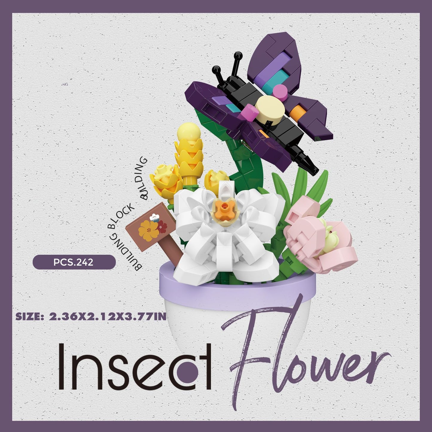 Sacblirr Mini Flower Bonsai: Daisy Butterfly DIY Potted Plant Blocks