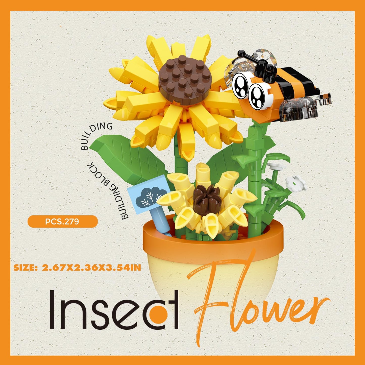 Sacblirr Mini Flower Bonsai: DIY Potted Plant Kit with Cute Insects
