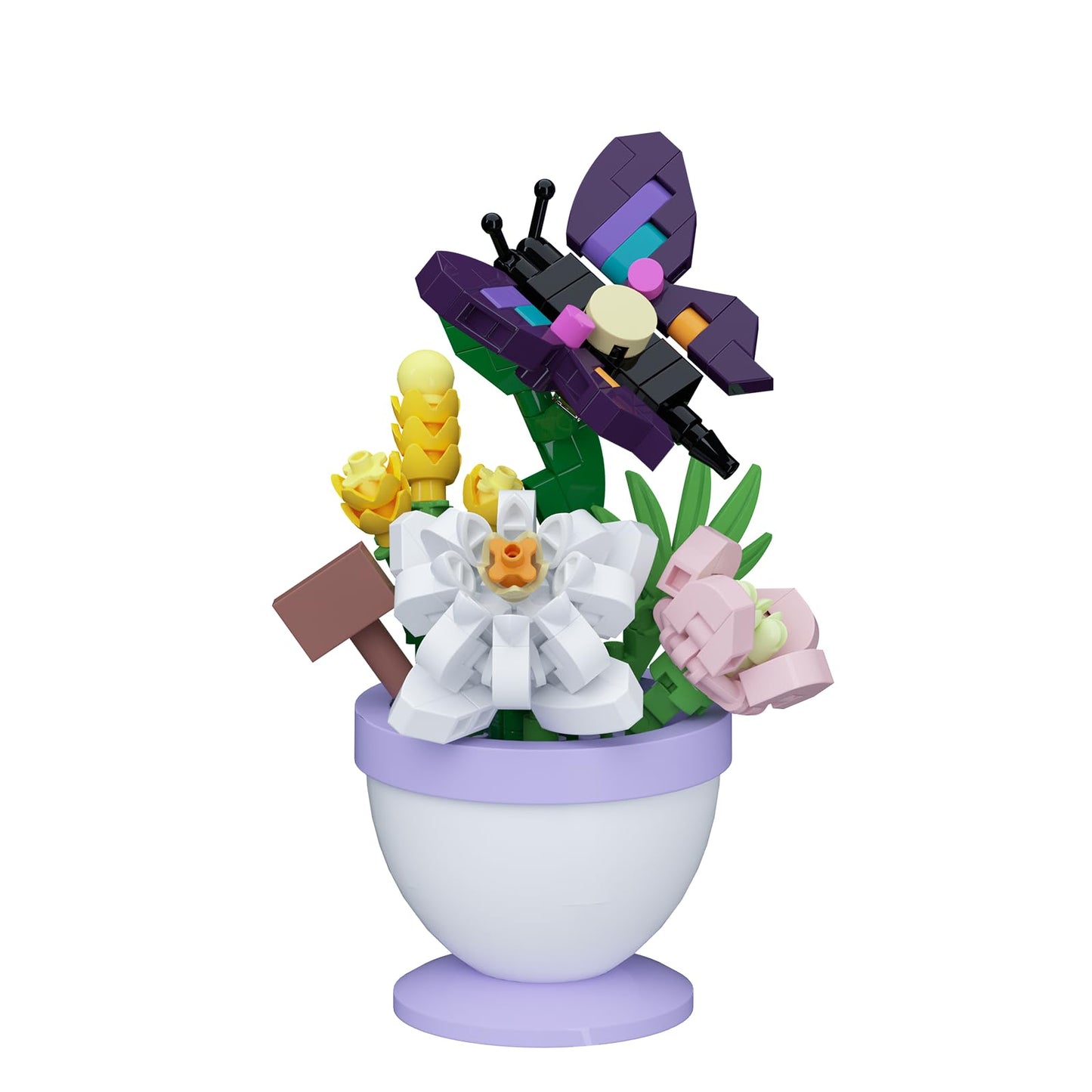 Sacblirr Mini Flower Bonsai: Daisy Butterfly DIY Potted Plant Blocks