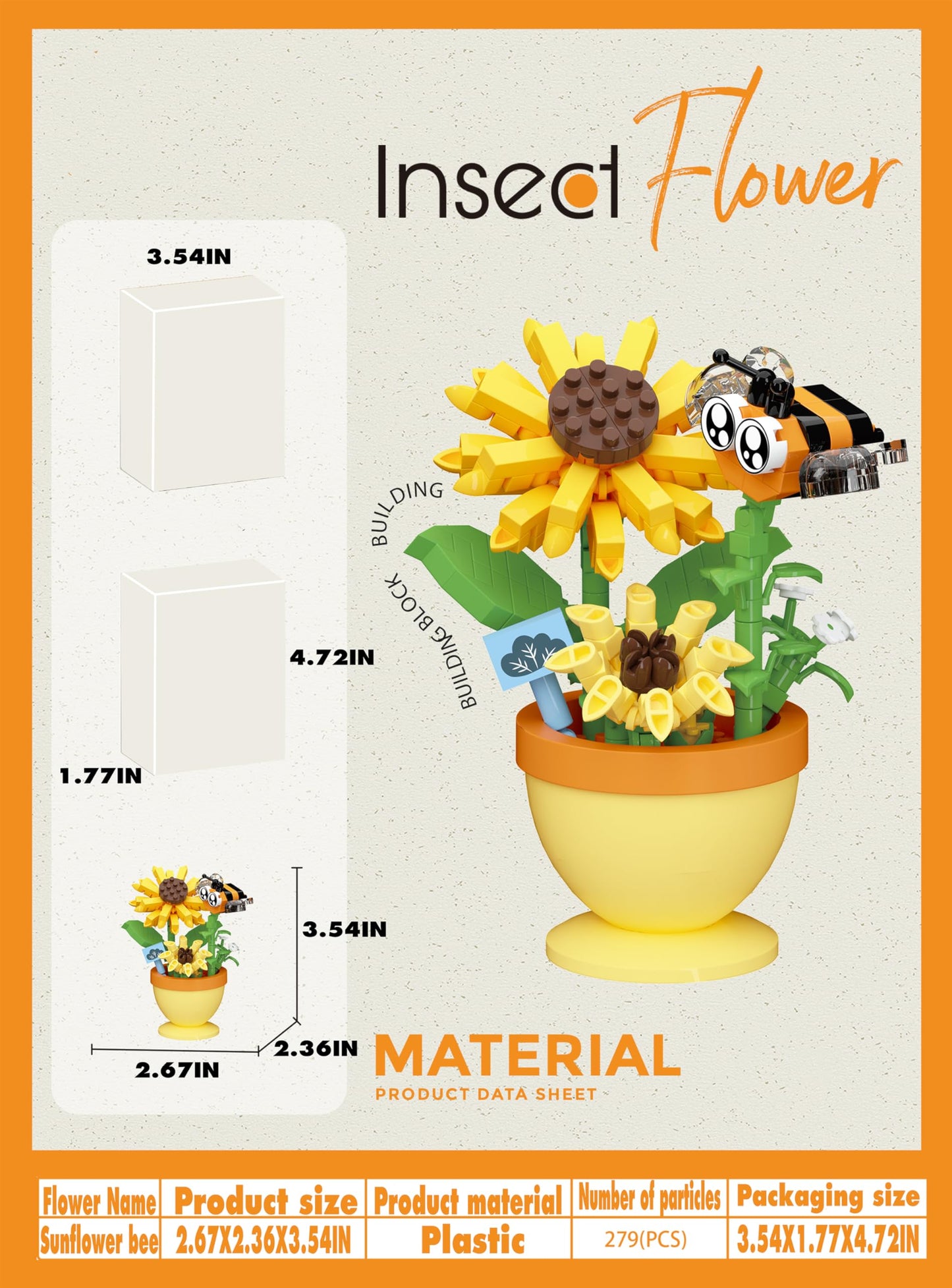 Sacblirr Mini Flower Bonsai: DIY Potted Plant Kit with Cute Insects