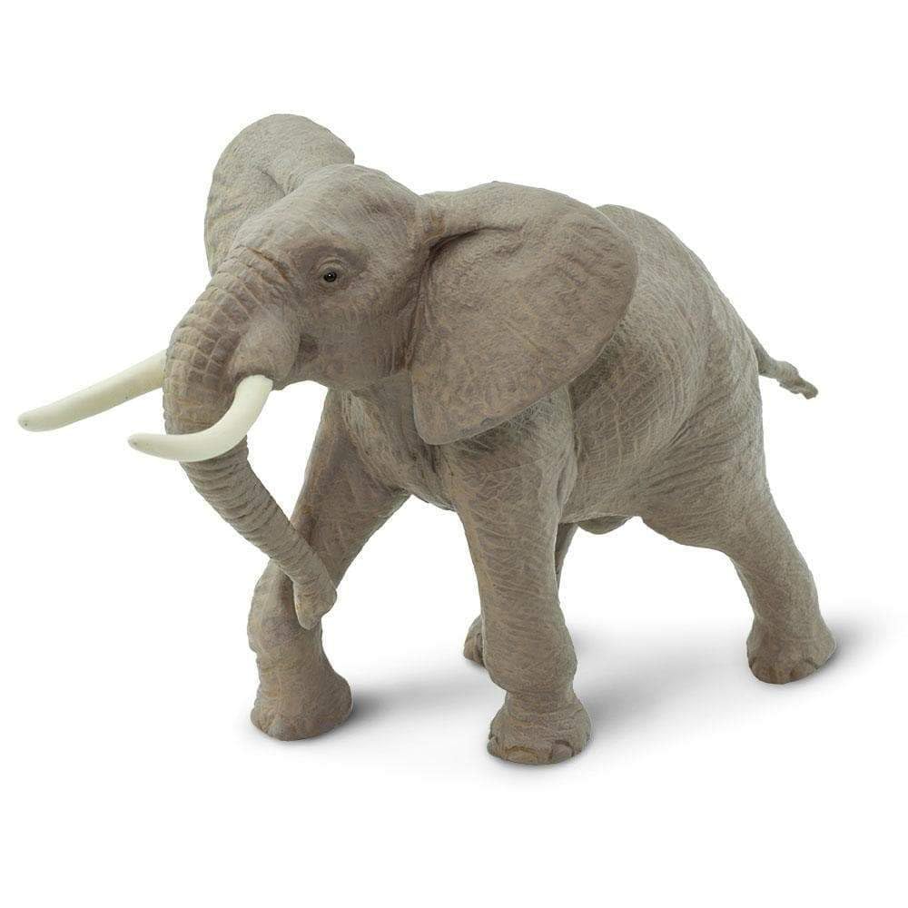 Safari Ltd. African Bull Elephant Figurine – Realistic 7.6-inch Wildlife Figure for Kids 3+
