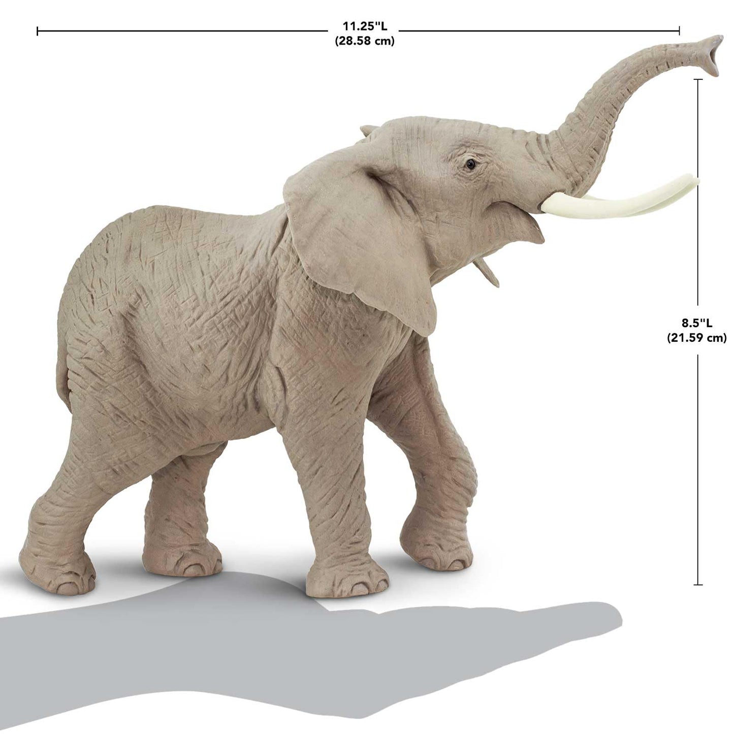Safari Ltd. African Elephant Figurine – 8.4" Tall, 11.7" Long, Detailed Plastic Model for Kids 3+
