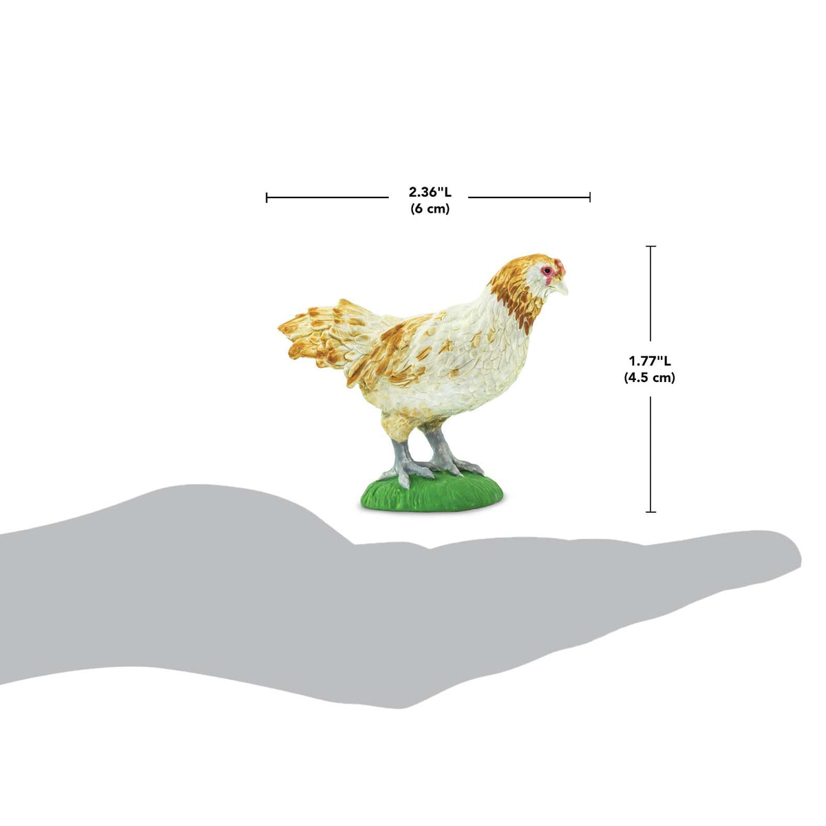 Safari Ltd Ameraucana Chicken Figurine – 2.25" Educational Plastic Model for Kids 3+