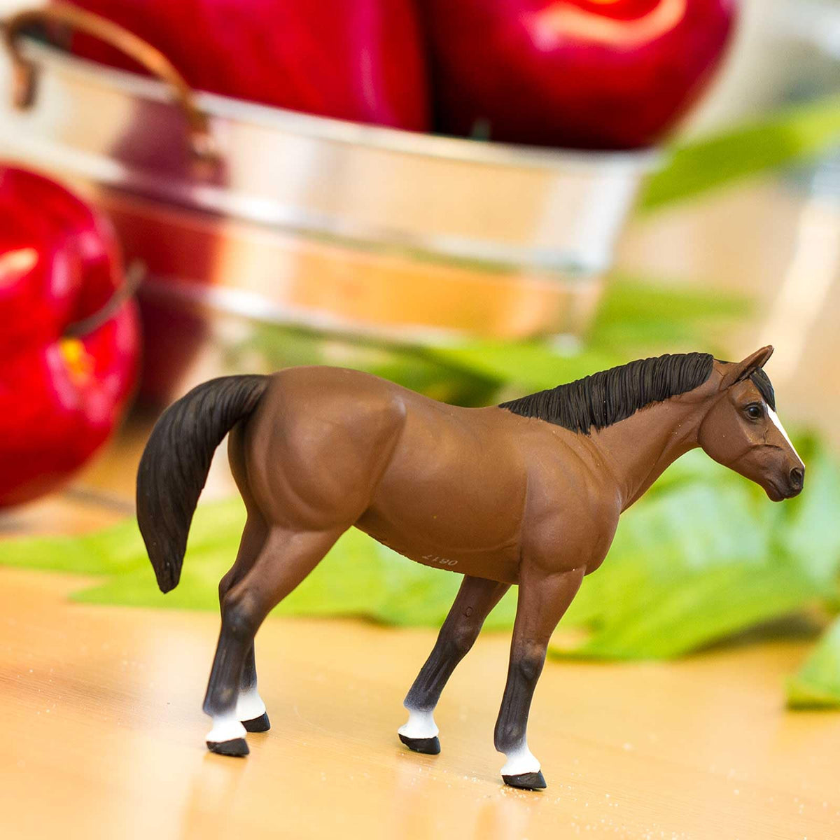 Safari Ltd. American Quarter Horse Gelding Figurine 5" Lifelike Model Figure – Educational Toy for Kids 3+