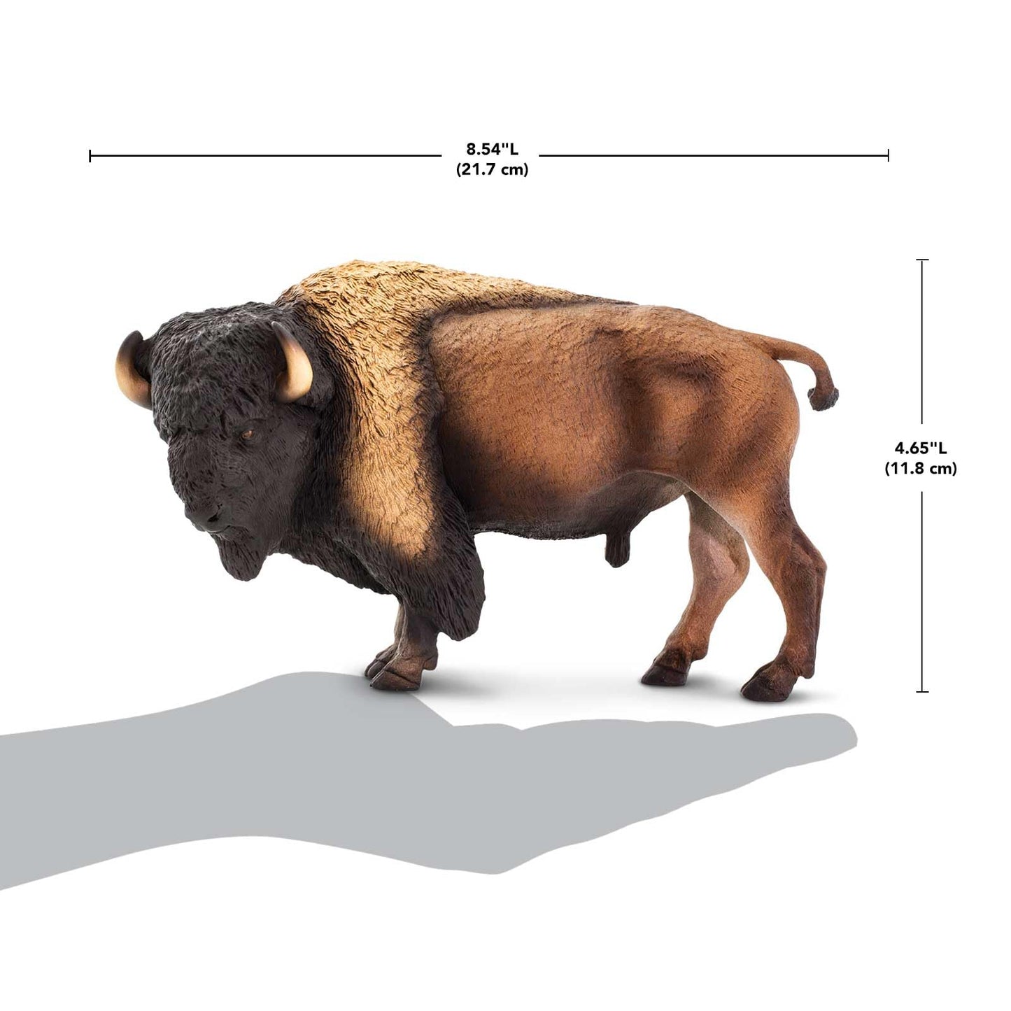 Safari Ltd. Bison Figurine – 8.25-inch Detailed Plastic Wildlife Model | Educational Toy for Kids 3+