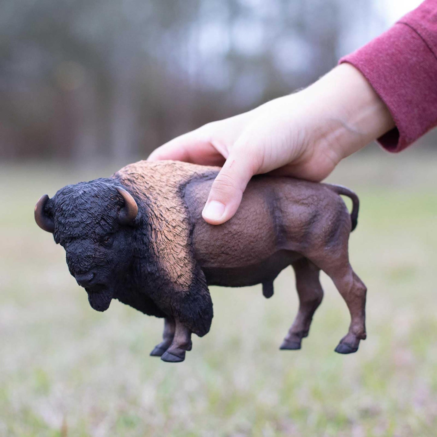 Safari Ltd. Bison Figurine – 8.25-inch Detailed Plastic Wildlife Model | Educational Toy for Kids 3+