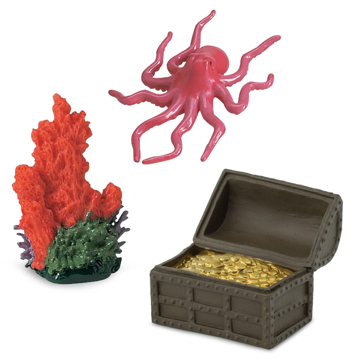 Safari Ltd Coral Reef Toob – 12 Marine Life Figurines & Treasure Chest | Educational Toy Set for Ages 3+