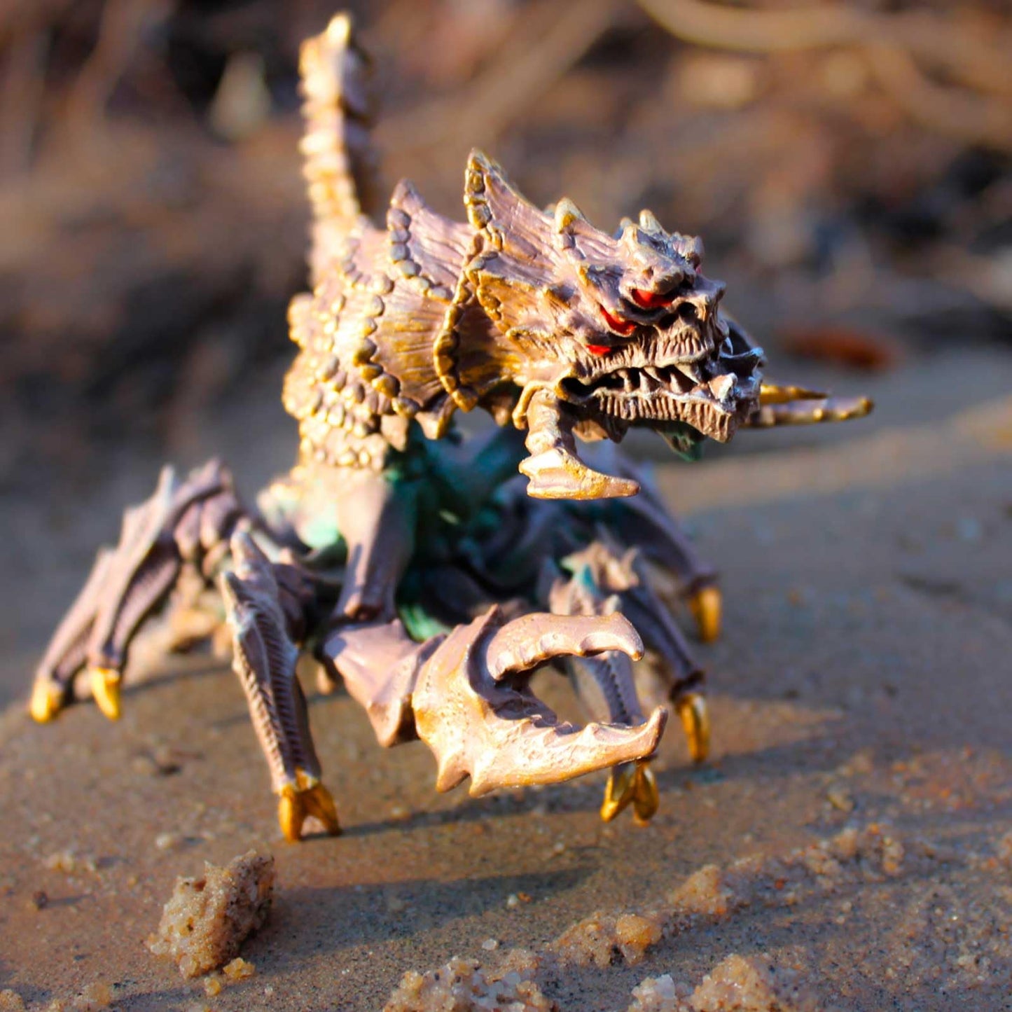 Safari Ltd. Desert Dragon Figurine – Hand-Painted 6.5-Inch Mythical Model for Kids 4+