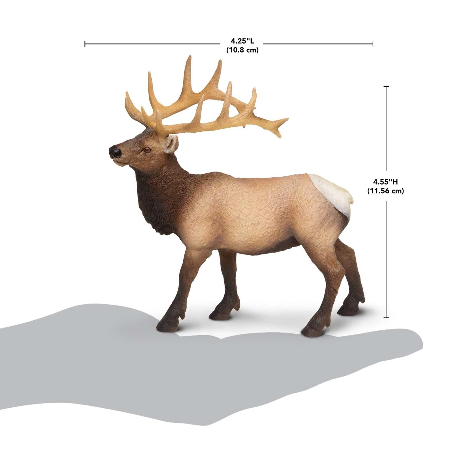 Safari Ltd. Elk Bull Figurine – 4.75-Inch Hand-Painted Plastic Model for Kids