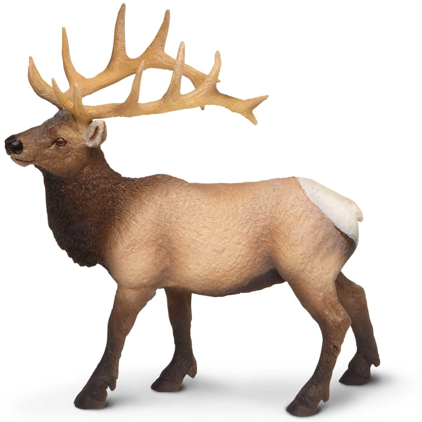 Safari Ltd. Elk Bull Figurine – 4.75-Inch Hand-Painted Plastic Model for Kids