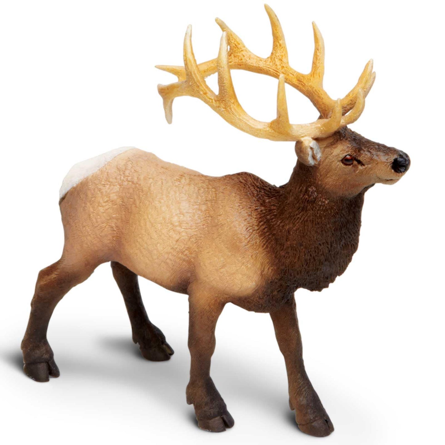 Safari Ltd. Elk Bull Figurine – 4.75-Inch Hand-Painted Plastic Model for Kids